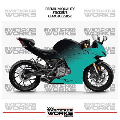 CFMOTO 250SR Kaplama Sticker Çift Renk Motor Kaplama Modeli Hazır Kit Yüksek Kalite