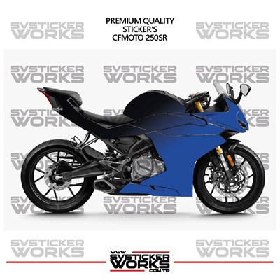 CFMOTO 250SR Kaplama Sticker Çift Renk Motor Kaplama Modeli Hazır Kit Yüksek Kalite
