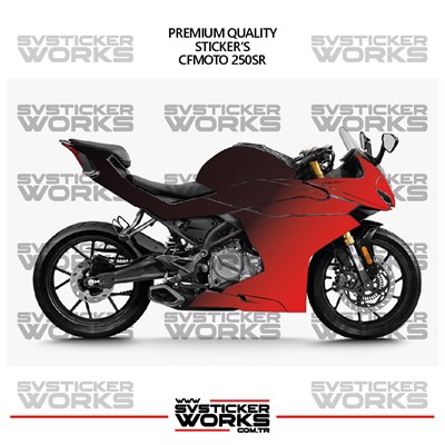 CFMOTO 250SR Kaplama Sticker Çift Renk Motor Kaplama Modeli Hazır Kit Yüksek Kalite