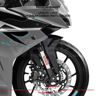 CFMOTO 250SR Sticker Karbon Folyo Kaplama  Ön Çamurluk Bölümü Bölümü