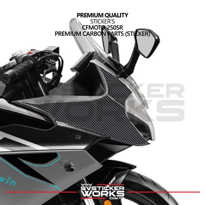 CFMOTO 250SR Sticker Karbon Folyo Kaplama Ön Kafa Yanı