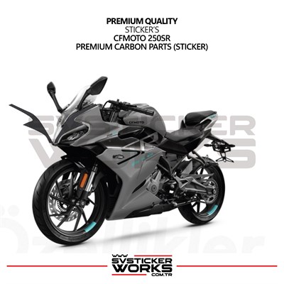 CFMOTO 250SR Sticker Karbon Folyo Kaplama Ön Kafa