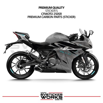 CFMOTO 250SR Sticker Karbon Folyo Kaplama  Ön Çamurluk Bölümü Bölümü