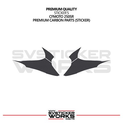 CFMOTO 250SR Sticker Karbon Folyo Kaplama Ön Kafa Yanı