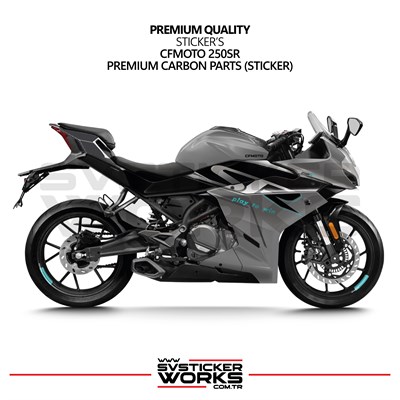 CFMOTO 250SR Sticker Karbon Folyo Kaplama  Kuyruk Bölümü Bölümü