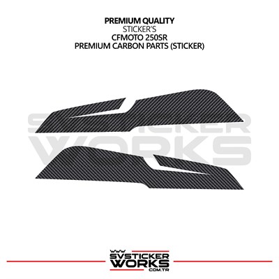 CFMOTO 250SR Sticker Karbon Folyo Kaplama Alt Sakal Bölümü Bölümü