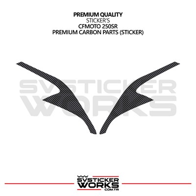 CFMOTO 250SR Sticker Karbon Folyo Kaplama Ön Kafa