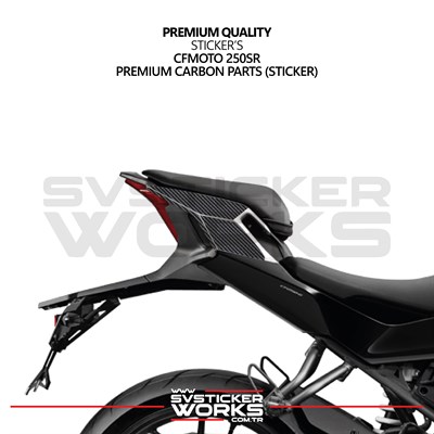 CFMOTO 250SR Sticker Karbon Folyo Kaplama  Kuyruk Bölümü Bölümü