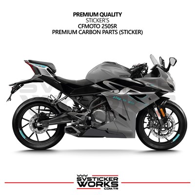 CFMOTO 250SR Sticker Karbon Folyo Kaplama Alt Sakal Bölümü Bölümü