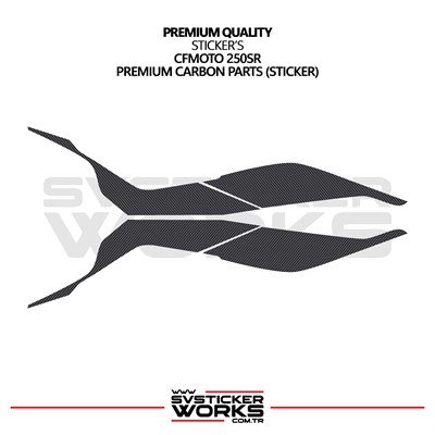 CFMOTO 250SR Sticker Karbon Folyo Kaplama Orta Şase Bölümü