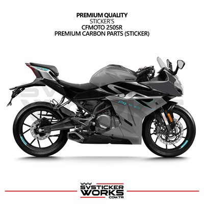 CFMOTO 250SR Sticker Karbon Folyo Kaplama Ön Kafa Yanı