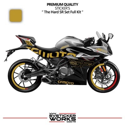 CFMOTO 250SR The Hard SR Sticker Set Etiket Modeli Yüksek Kalite Set Jant Kaplama Hediyeli