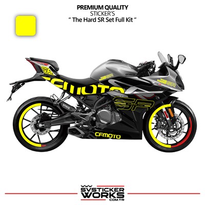 CFMOTO 250SR The Hard SR Sticker Set Etiket Modeli Yüksek Kalite Set Jant Kaplama Hediyeli