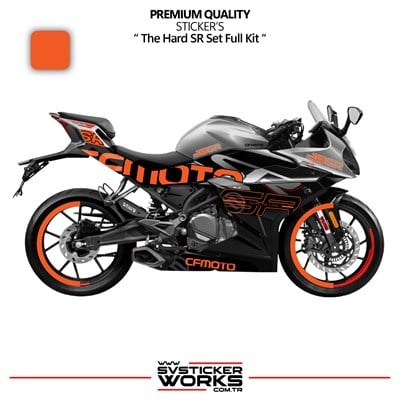 CFMOTO 250SR The Hard SR Sticker Set Etiket Modeli Yüksek Kalite Set Jant Kaplama Hediyeli
