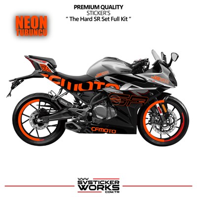 CFMOTO 250SR The Hard SR Sticker Set Etiket Modeli Yüksek Kalite Set Jant Kaplama Hediyeli