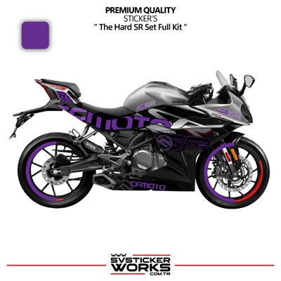 CFMOTO 250SR The Hard SR Sticker Set Etiket Modeli Yüksek Kalite Set Jant Kaplama Hediyeli