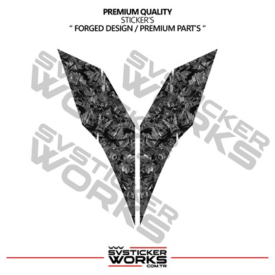 CFMOTO 450SR Forged Karbon Kaplama Yan Kanat Sticker Etiket Modeli