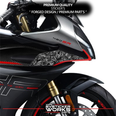CFMOTO 450SR Forged Karbon Kaplama Yan Kanat Sticker Etiket Modeli