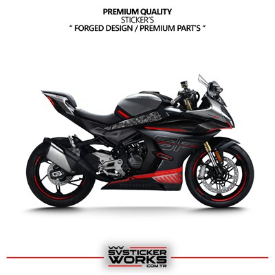 CFMOTO 450SR Forged Karbon Kaplama Orta Sase Sticker Etiket Modeli