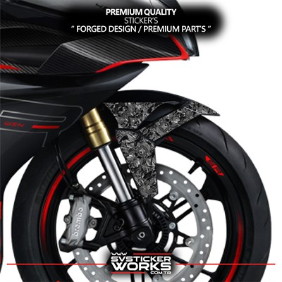 CFMOTO 450SR Forged Karbon Kaplama Ön Çamurluk Ve Ortası Sticker Etiket Modeli