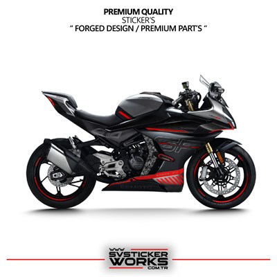 CFMOTO 450SR Forged Karbon Kaplama Motor Koruma Kapağı Sticker Etiket Modeli