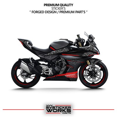 CFMOTO 450SR Forged Karbon Kaplama Tüm Bölümler Sticker Etiket Modeli