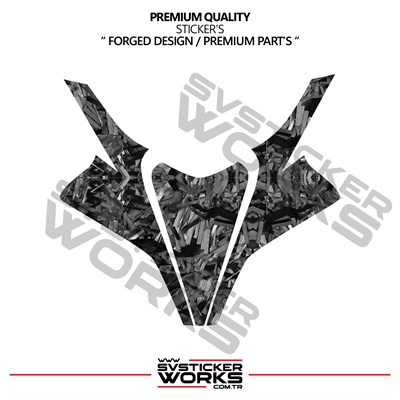 CFMOTO 450SR Forged Karbon Kaplama Ön Kafa Ortası Sticker Etiket Modeli
