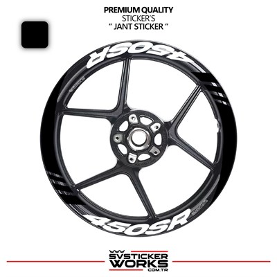 CFMOTO 450SR Geniş Jant Kaplama Sticker Etiket Modeli 16lı Set Sticker Yüksek Kalite