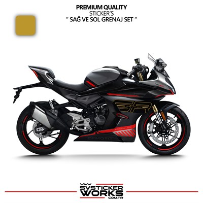CFMOTO 450SR Grenaj Sticker Sağ Sol Set Yüksek Kalite Sticker Etiket Modeli