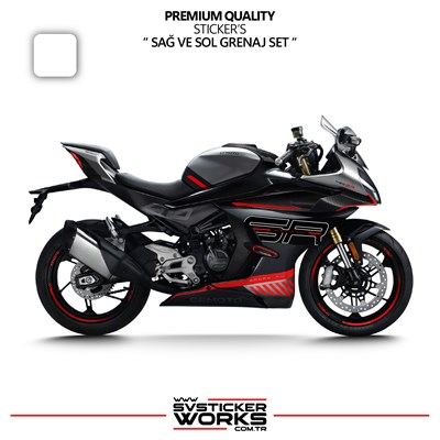 CFMOTO 450SR Grenaj Sticker Sağ Sol Set Yüksek Kalite Sticker Etiket Modeli