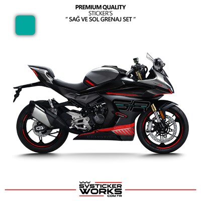 CFMOTO 450SR Grenaj Sticker Sağ Sol Set Yüksek Kalite Sticker Etiket Modeli