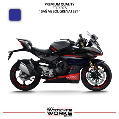 CFMOTO 450SR Grenaj Sticker Sağ Sol Set Yüksek Kalite Sticker Etiket Modeli