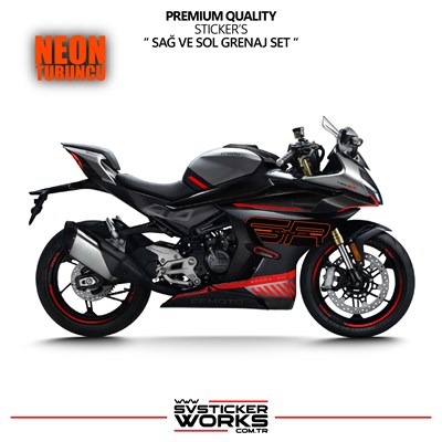 CFMOTO 450SR Grenaj Sticker Sağ Sol Set Yüksek Kalite Sticker Etiket Modeli