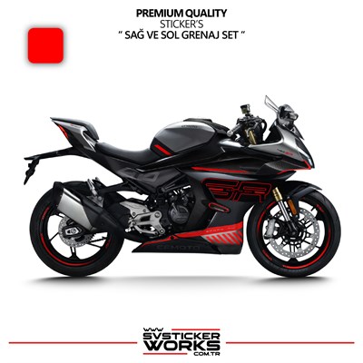 CFMOTO 450SR Grenaj Sticker Sağ Sol Set Yüksek Kalite Sticker Etiket Modeli