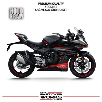 CFMOTO 450SR Grenaj Sticker Sağ Sol Set Yüksek Kalite Sticker Etiket Modeli