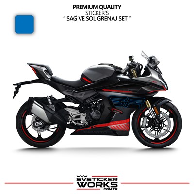 CFMOTO 450SR Grenaj Sticker Sağ Sol Set Yüksek Kalite Sticker Etiket Modeli