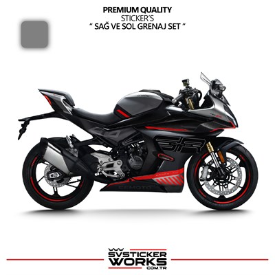 CFMOTO 450SR Grenaj Sticker Sağ Sol Set Yüksek Kalite Sticker Etiket Modeli
