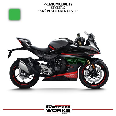 CFMOTO 450SR Grenaj Sticker Sağ Sol Set Yüksek Kalite Sticker Etiket Modeli