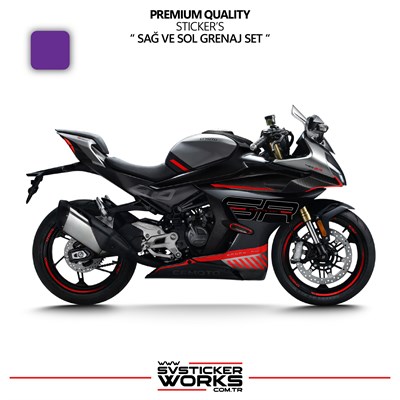 CFMOTO 450SR Grenaj Sticker Sağ Sol Set Yüksek Kalite Sticker Etiket Modeli