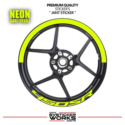 Cfmoto 450Sr Jant Şeridi – Yarım Jant Kaplama & 450Sr Yazı Sticker Seti