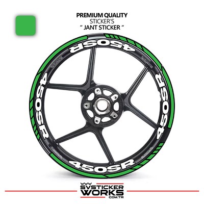 CFMOTO 450SR Jant Sticker Ve İç Yazı Basklı Etiket Sticker Modeli Premium Kalite