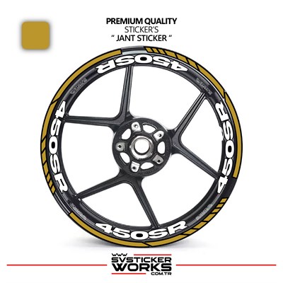 CFMOTO 450SR Jant Sticker Ve İç Yazı Basklı Etiket Sticker Modeli Premium Kalite