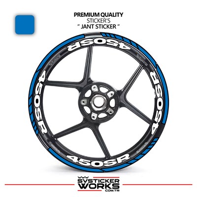 CFMOTO 450SR Jant Sticker Ve İç Yazı Basklı Etiket Sticker Modeli Premium Kalite