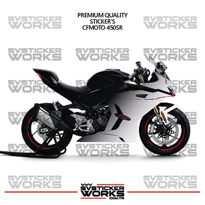 CFMOTO 450SR Kaplama Sticker Çift Renk Motor Kaplama Modeli Hazır Kit Yüksek Kalite