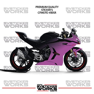 CFMOTO 450SR Kaplama Sticker Çift Renk Motor Kaplama Modeli Hazır Kit Yüksek Kalite