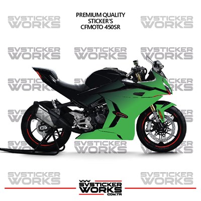 CFMOTO 450SR Kaplama Sticker Çift Renk Motor Kaplama Modeli Hazır Kit Yüksek Kalite