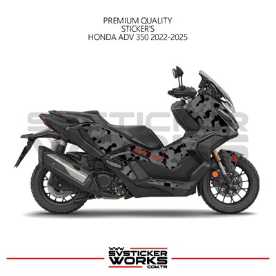 Honda ADV350 Kaplama Motosiklet Sticker Design Etiket Modeli V4 Kamuflaj
