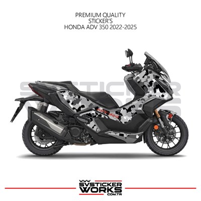 Honda ADV350 Kaplama Motosiklet Sticker Design Etiket Modeli V5 Kamuflaj