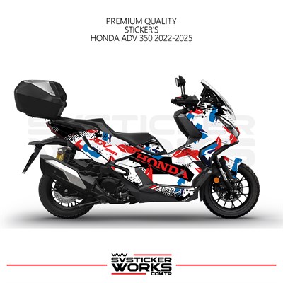 Honda ADV350 Kaplama Motosiklet Sticker Design Etiket Modeli V2