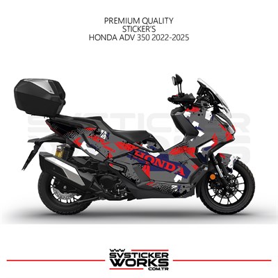 Honda ADV350 Kaplama Motosiklet Sticker Design Etiket Modeli V1
